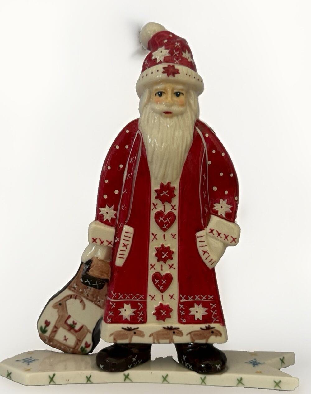 Villeroy & Boch Scandinavian Children Collection Santa Figurine With Box 8”